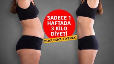 1 haftada 3 kilo diyeti