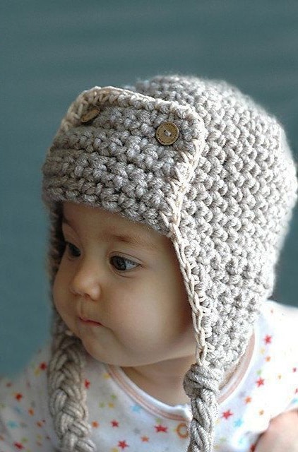 bebekler için örgü şapka