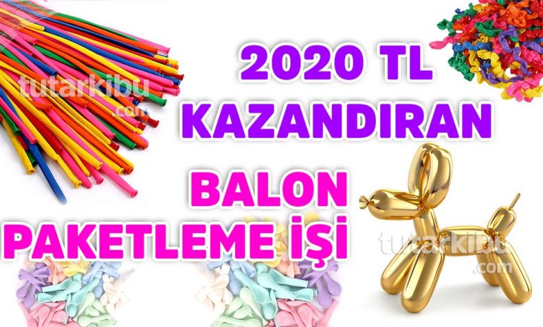 2020 TL Kazandıran Balon Paketleme İşi